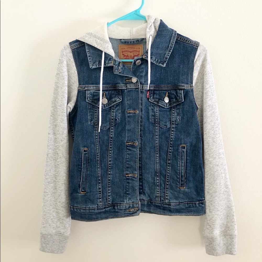 Levi’s Denim Sweatshirt Jacket/Hybrid Trucker